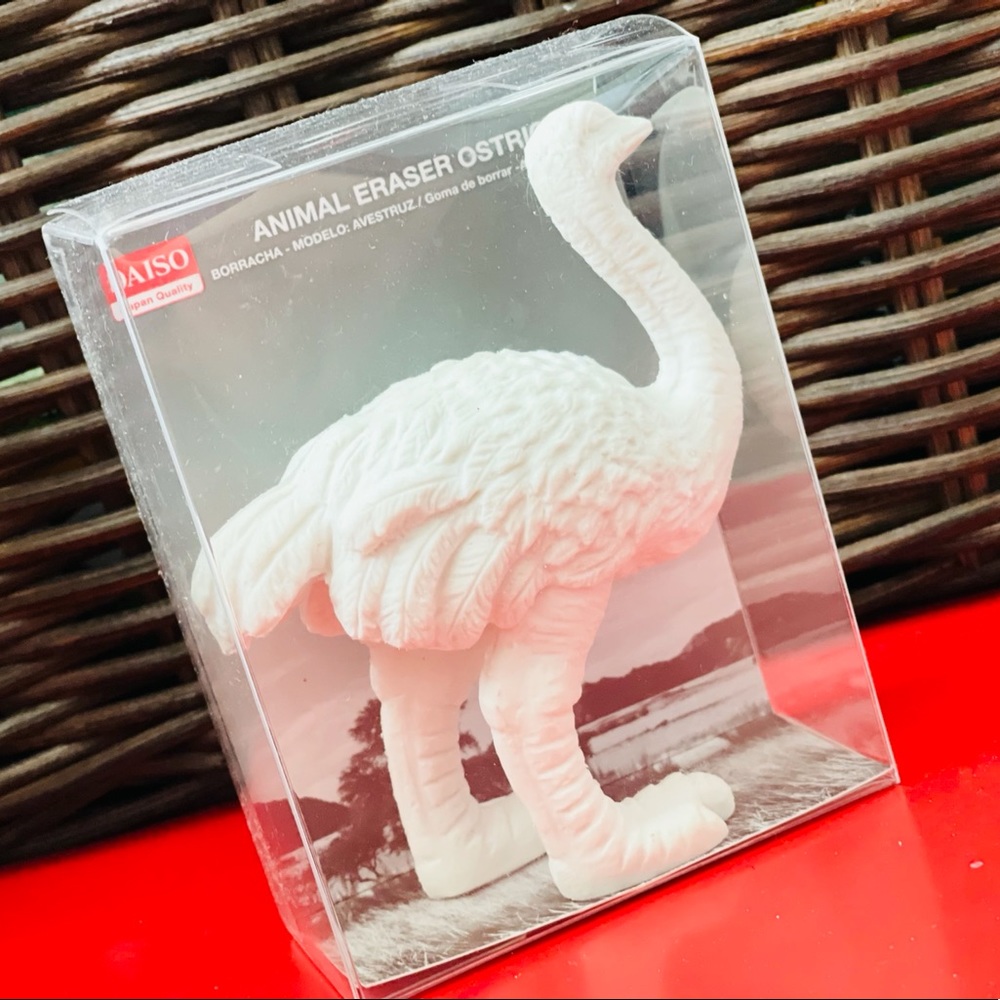 🐦 Kawaii White Ostrich Eraser 🐦